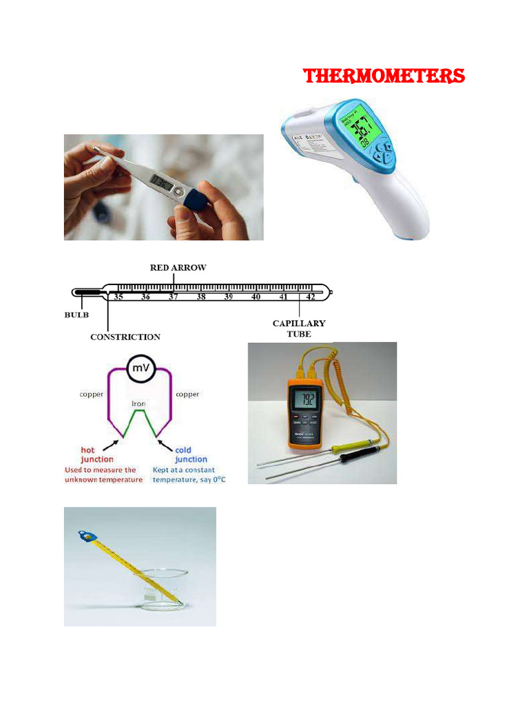 Types and Uses of Thermometers | PDF | Thermometer | Celsius