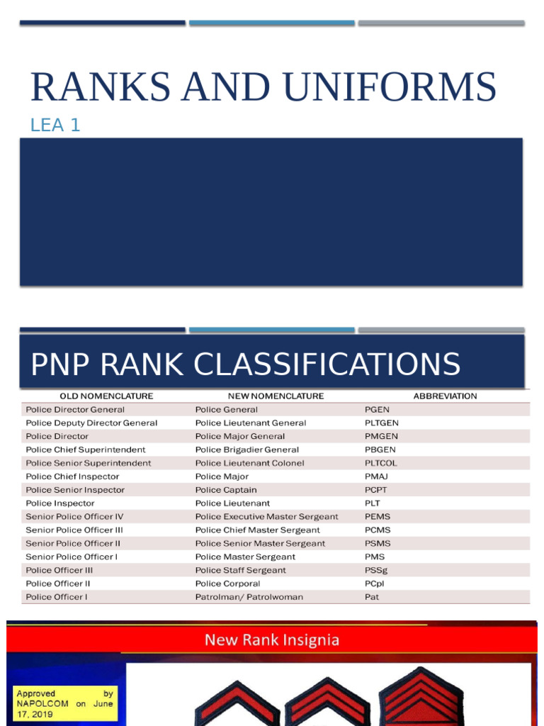 PNP Rank Insignia Updates 2022 | PDF