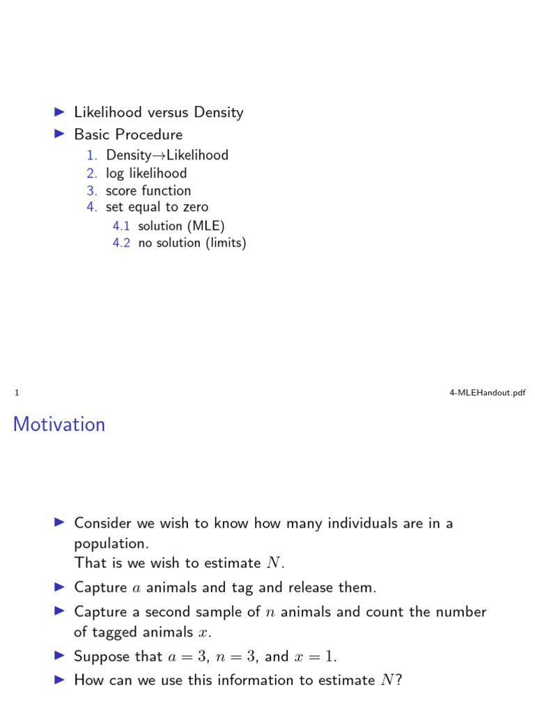 Maximum Likelihood Estimation Explained | PDF | Mathematical Analysis ...