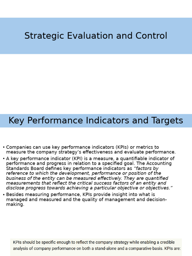 Key Performance Indicators in Strategy | PDF | Performance Indicator ...