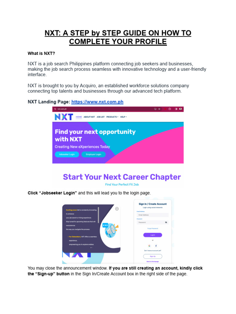 NXT Profile Setup Guide | PDF | Résumé | Software