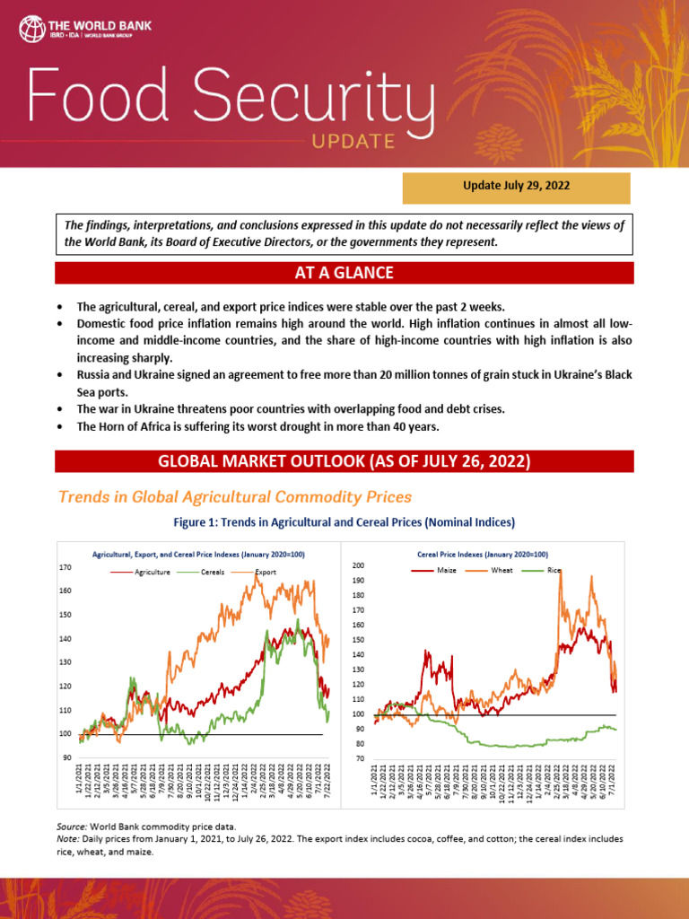 Food Security Update July 29 2022 1659377385 | PDF | Food Security ...
