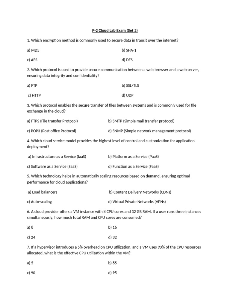 P-2 Cloud Lab Exam Overview | PDF | Cloud Computing | File System