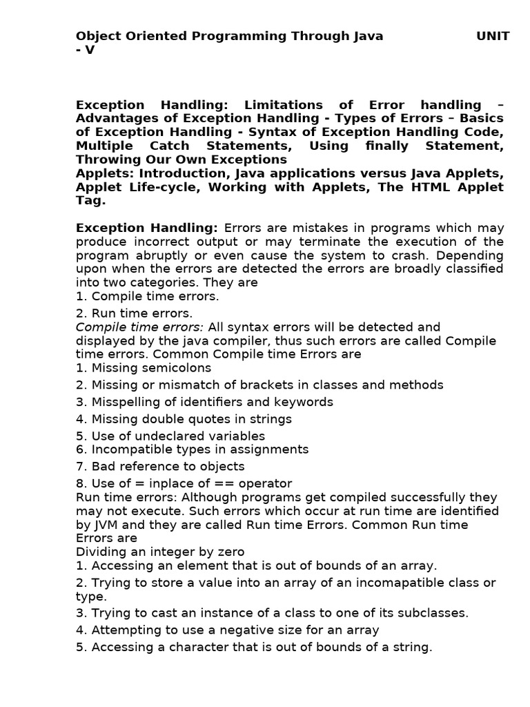 UNIT-V | PDF | Class (Computer Programming) | Inheritance (Object ... image.