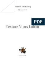 Tuto Photoshop - Effets de texte - Texture vieux laiton