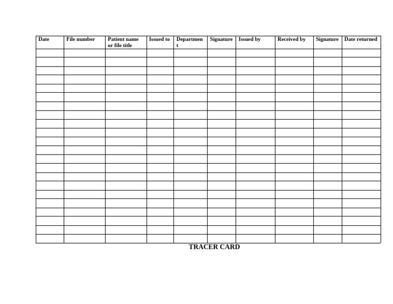Understanding Tracer Cards in Medical Records | PDF
