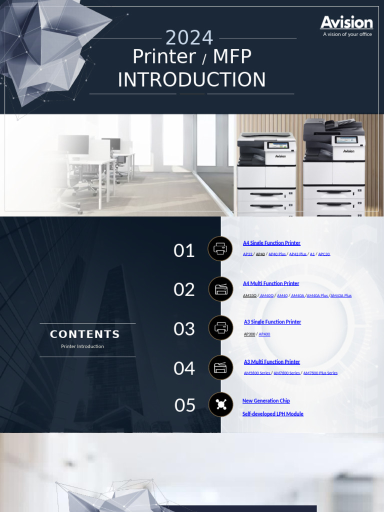 Avision AM40 Series Printer Overview | PDF | Printer (Computing ...
