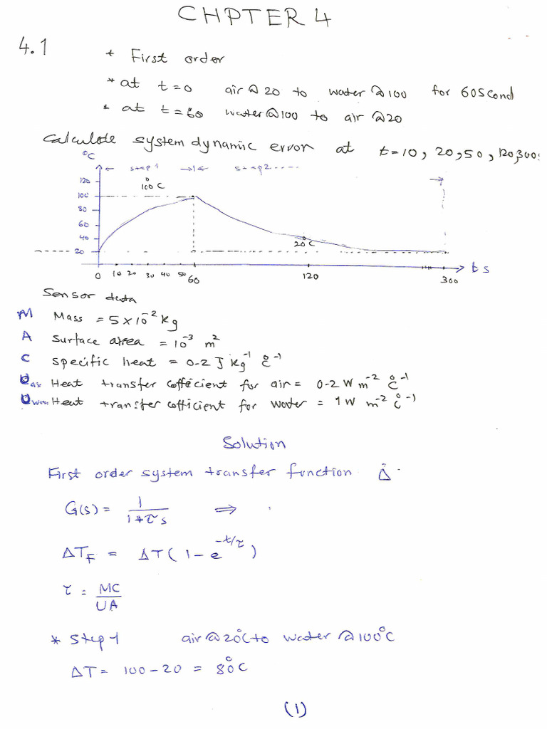 Instrumentation Home Work Solution - Chapter 4 Page 1 | PDF