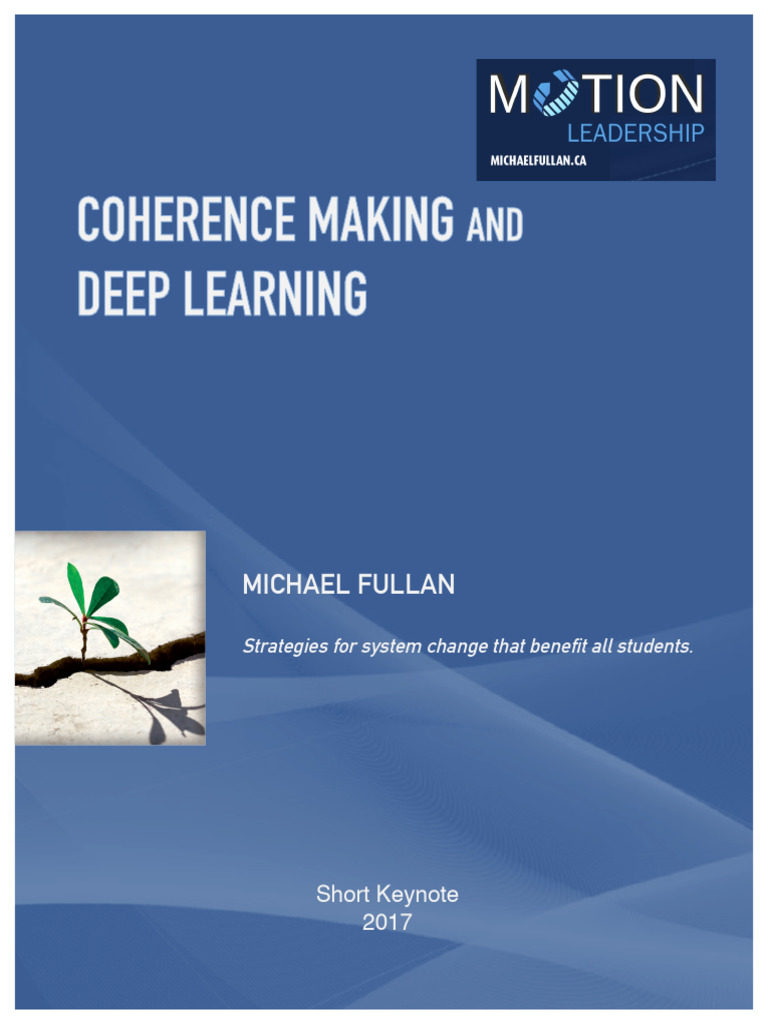 Coherence Framework for Deep Learning | PDF | Teachers | Motivation