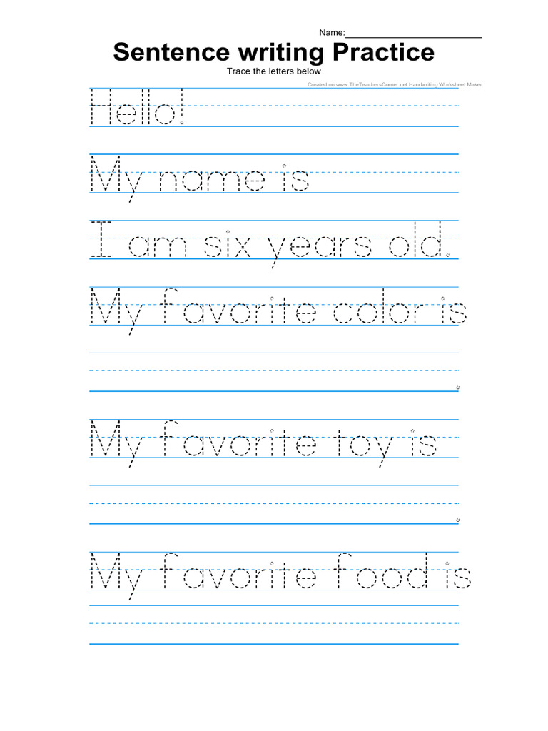 Handwriting Practice for Young Kids | PDF