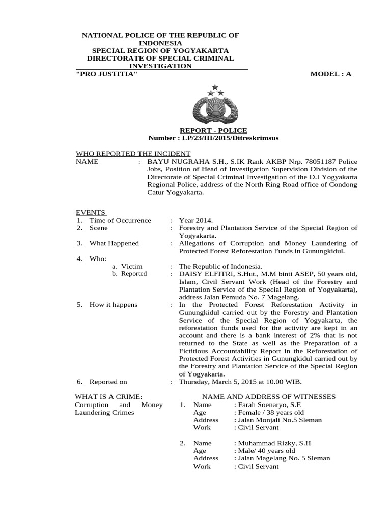 Yogyakarta Corruption Report 2015 | PDF | Law Enforcement | Crime ...