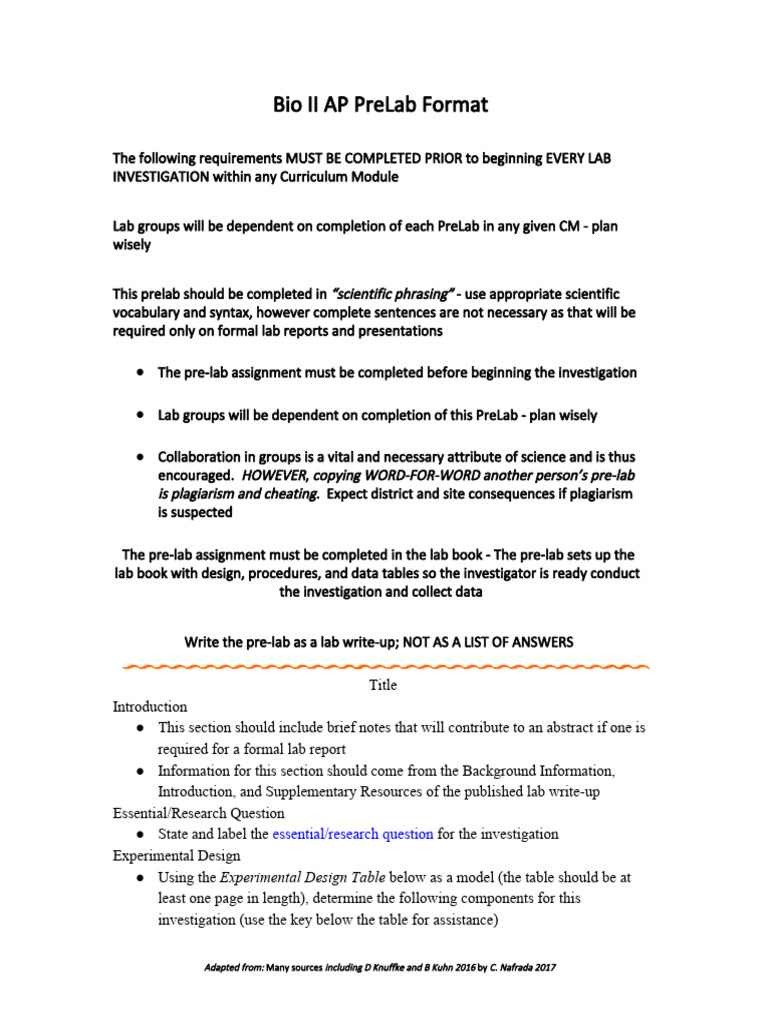 06 Pre-Lab Format To Put in Lab Book PDF | PDF | Applied Mathematics