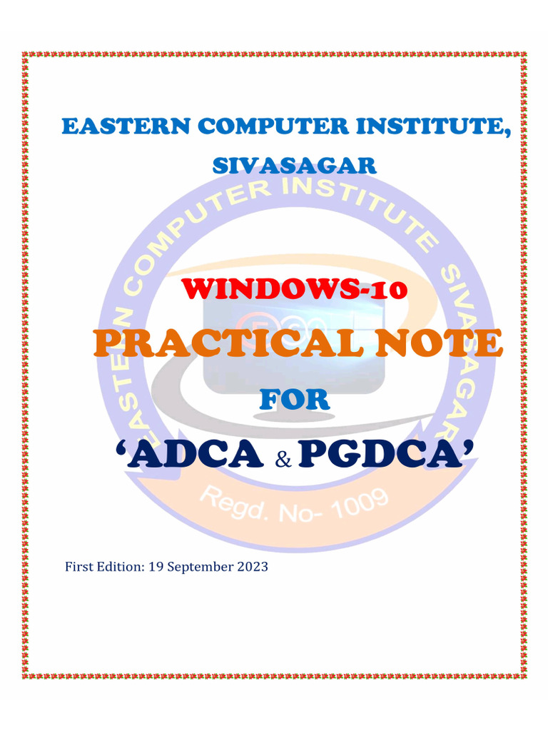 Windose10 Pgdca&adca | PDF