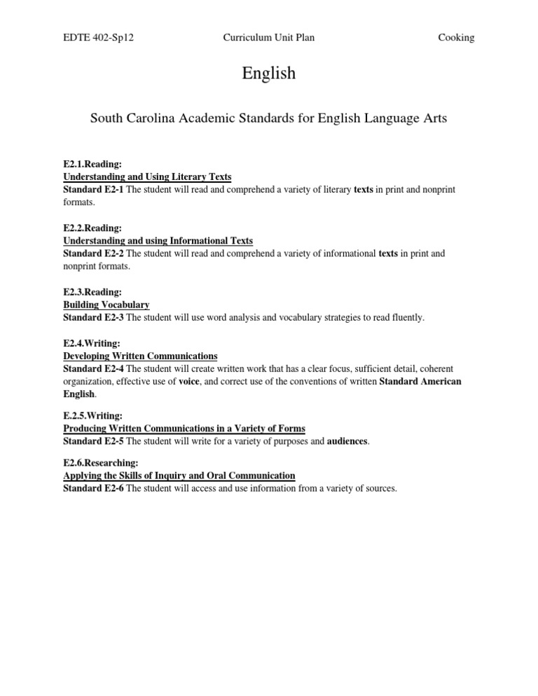 English Standards PDF