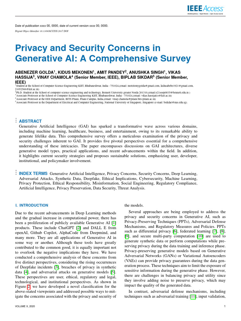 Privacy and Security in Generative AI | PDF | Artificial Intelligence ...