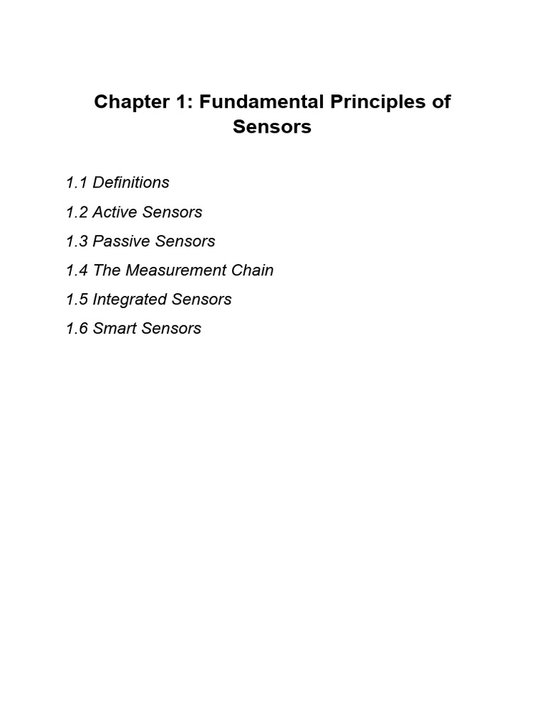 Sensor Fundamentals and Types Explained | PDF | Voltage | Sensor