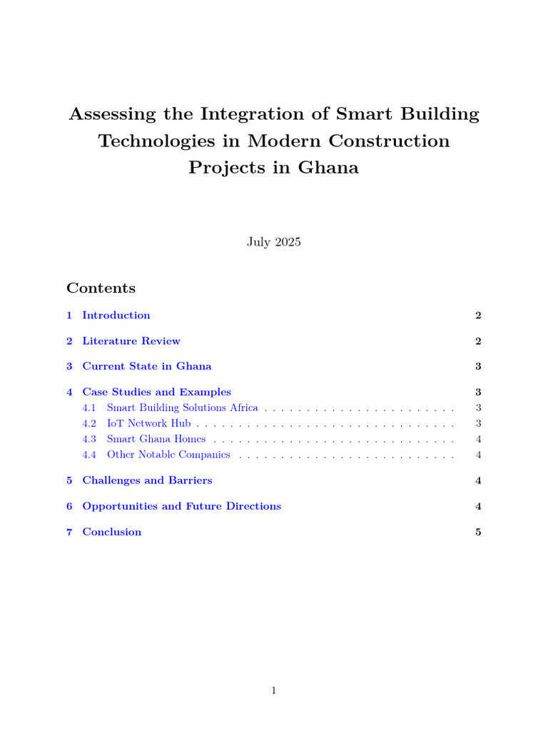 Assessing The Integration of Smart Building Technologies in Modern ...