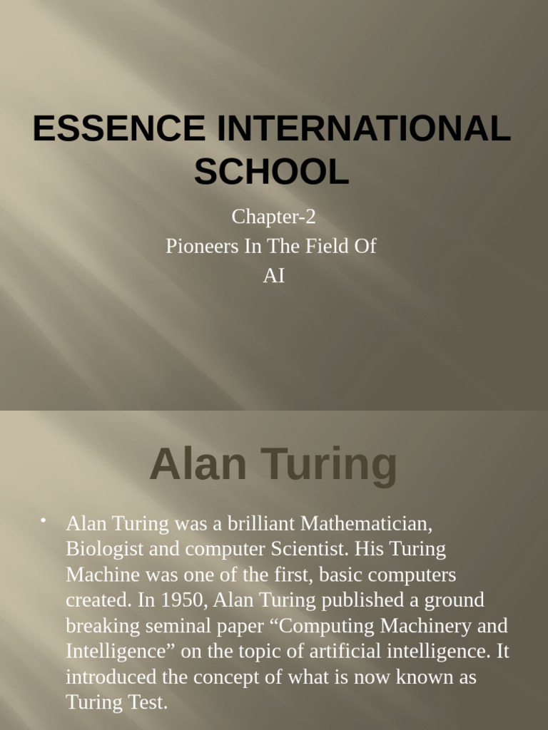Alan Turing: AI Pioneer and Turing Test | PDF