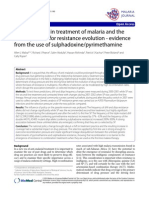Drug Coverage in Treatment of Malaria and The Consequences For Resistance Evolution - Evidence From The Use of Sulphadoxine/pyrimethamine