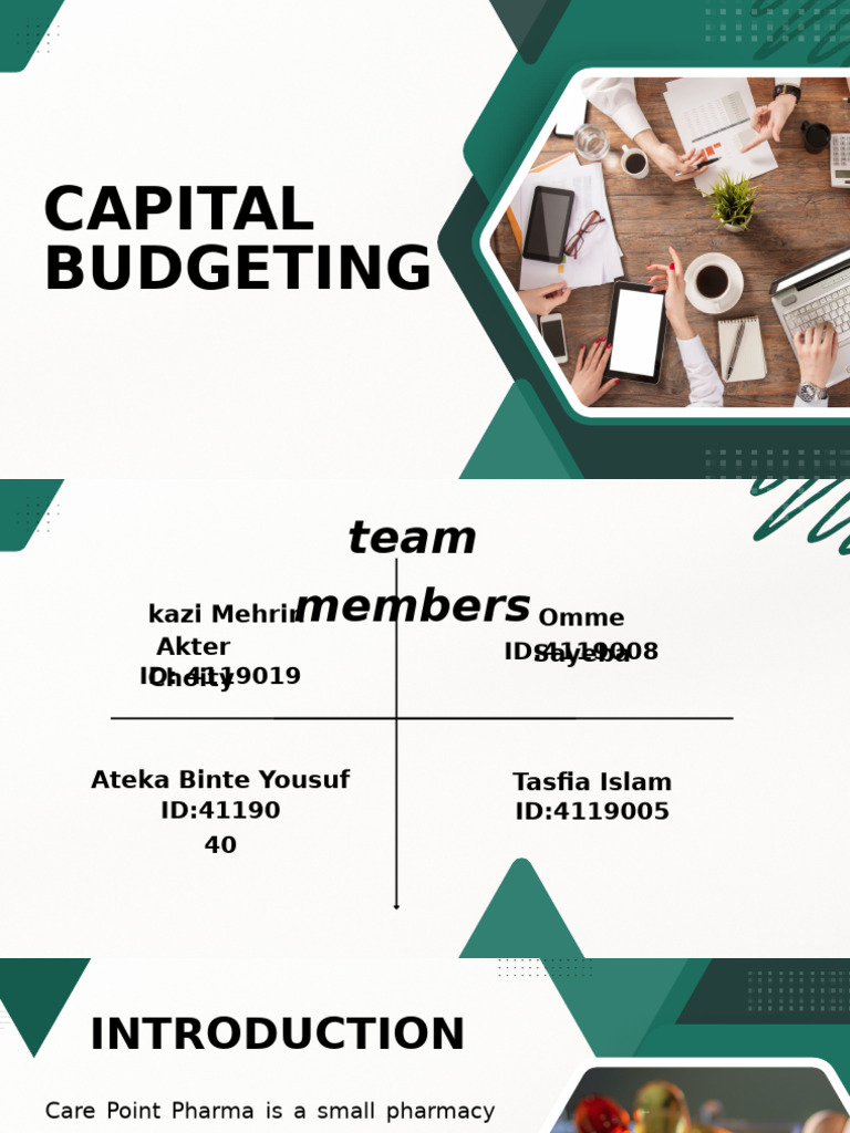 Finance Presentation | PDF | Net Present Value | Capital Budgeting