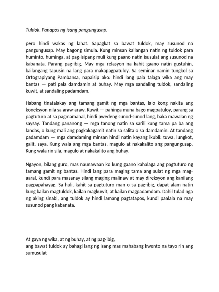 Tuldok | PDF