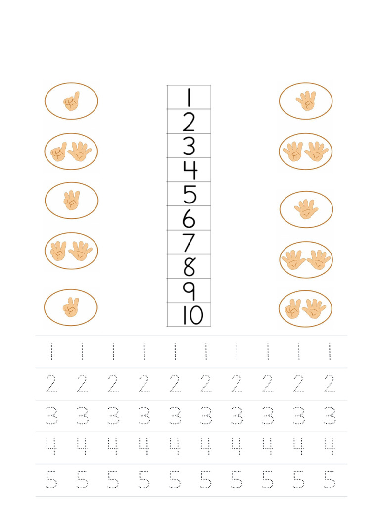 Kindergaten Numbers | PDF