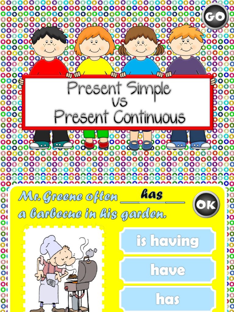 Present Simple Vs Present Continuous Fun Activities | PDF
