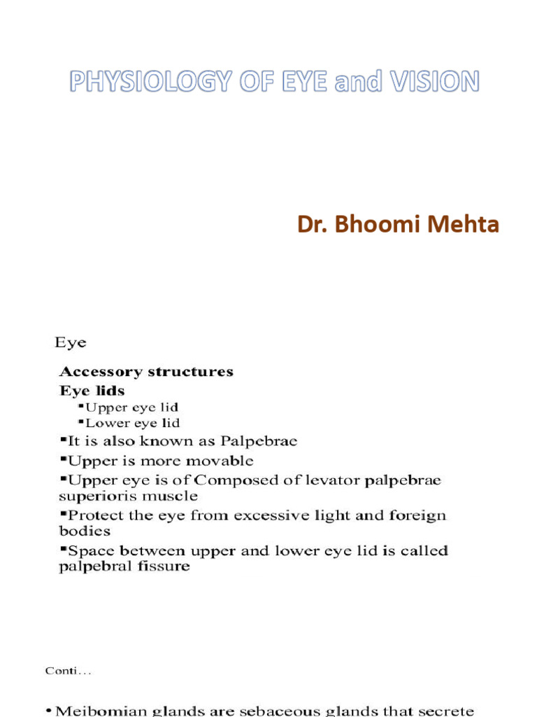 Eye Physiology: Vision and Refraction | PDF