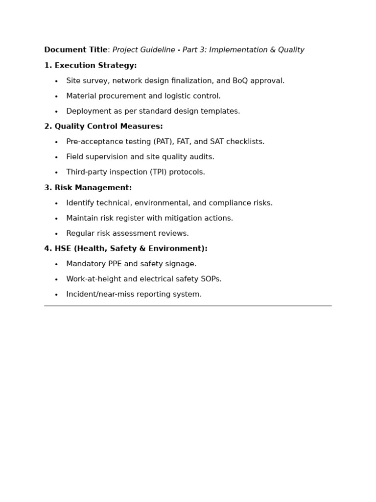 Implementation & Quality Control Guide | PDF