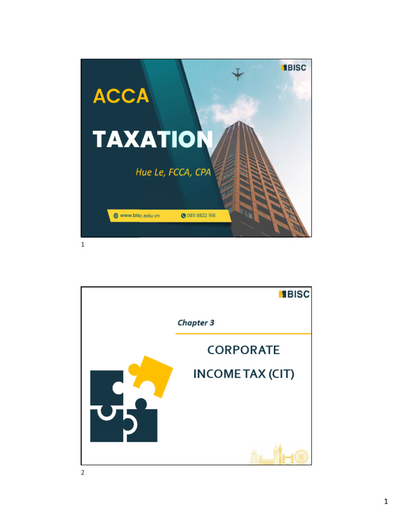 Corporate Income Tax Overview and Calculation | PDF | Depreciation ...