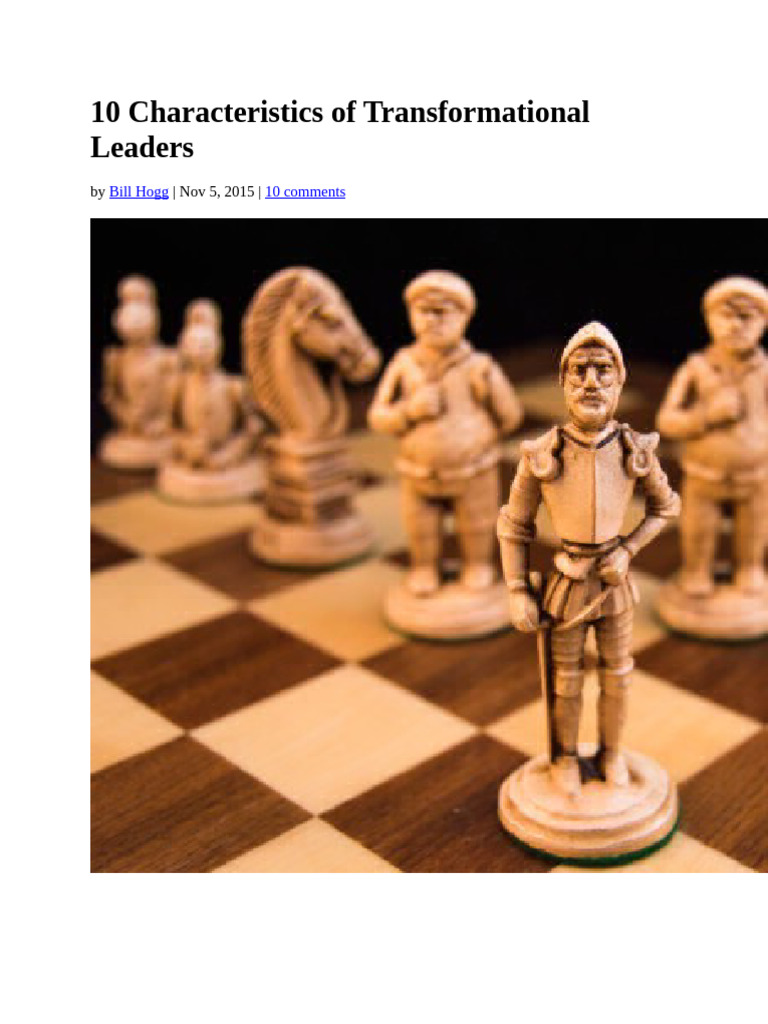 Key Traits of Transformational Leaders | PDF | Leadership ...