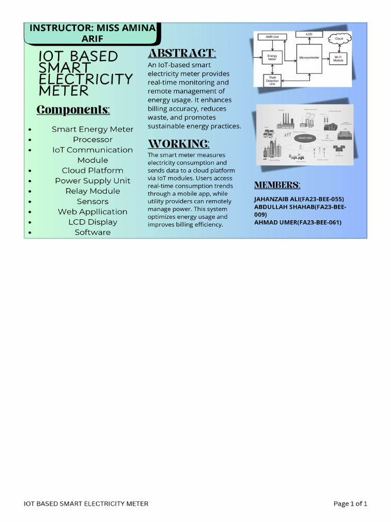 Iot Based Smart Electricity Meter 3 | PDF
