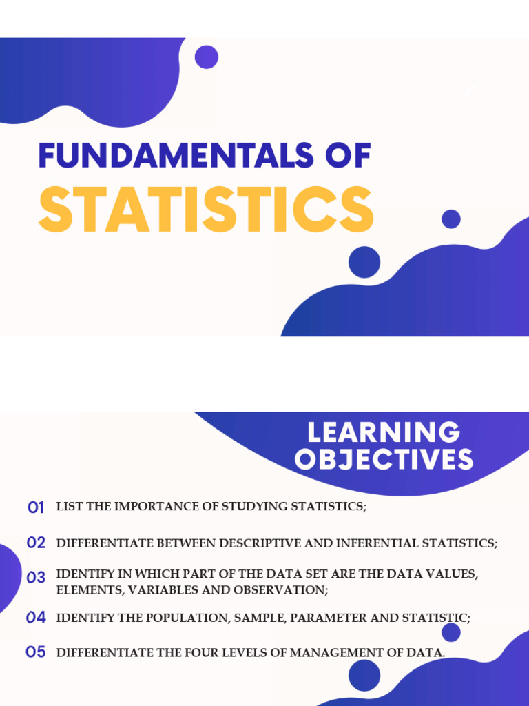 Fundamentals of Statistics Overview | PDF | Statistics | Sampling ...