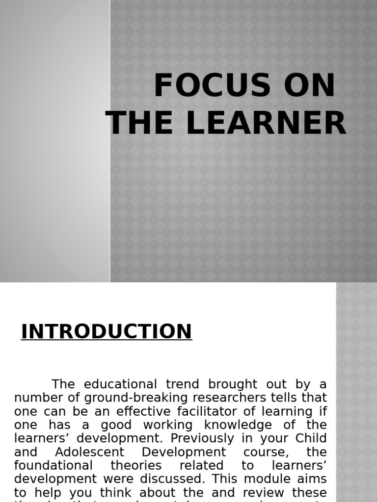 Theories of Learner Development | PDF | Human Development ...