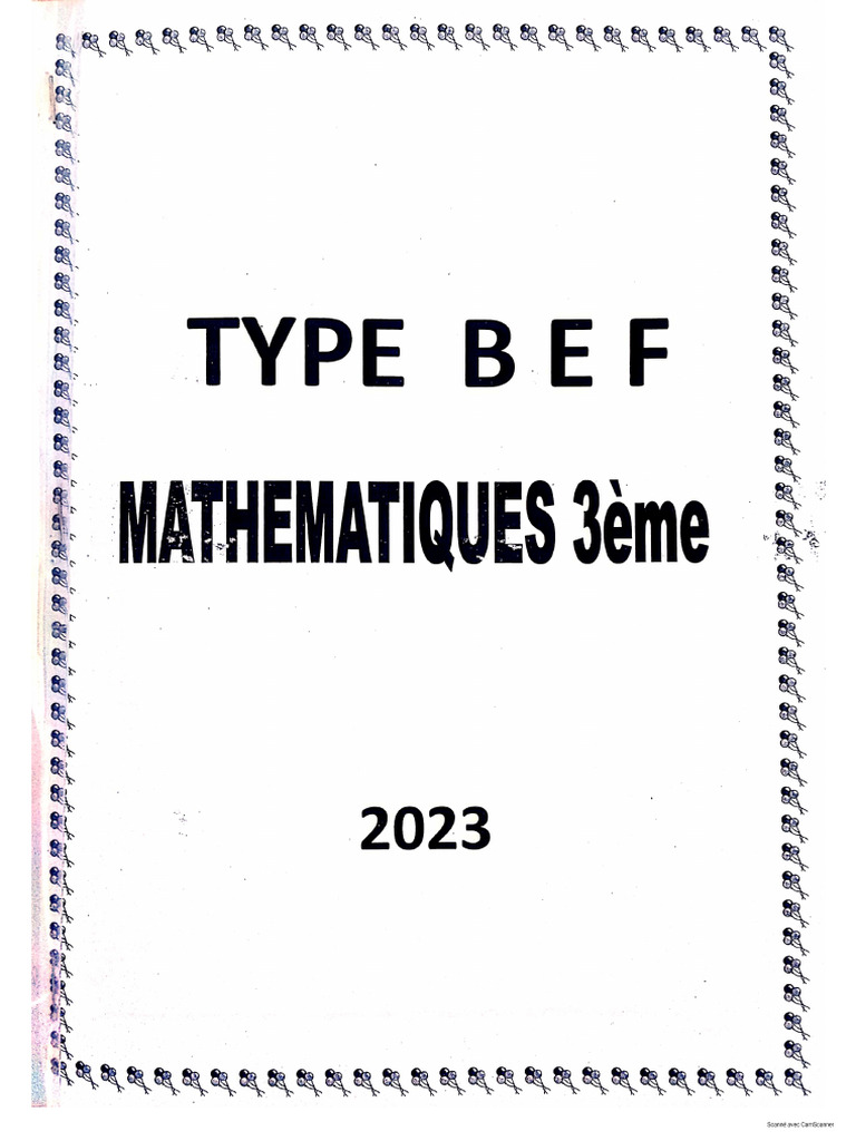 Type BEF MATHS | PDF