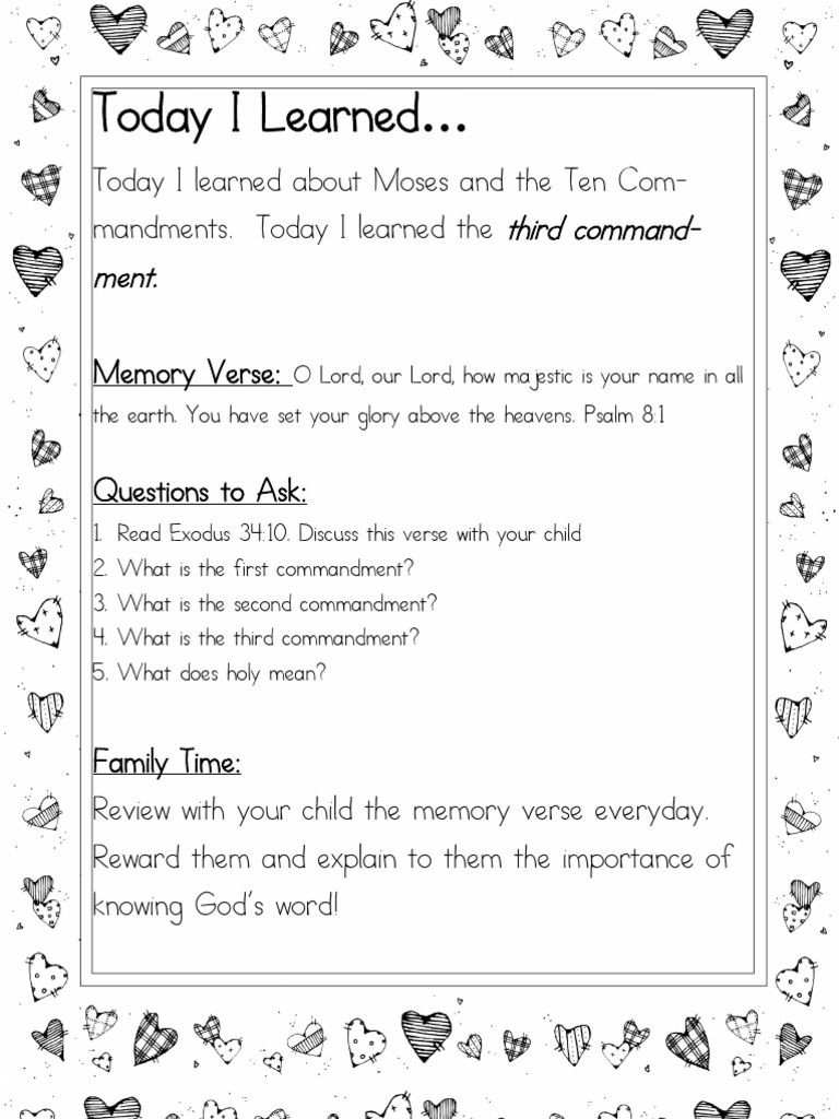 Third Commandment | PDF | Language Arts & Discipline | Religion ...