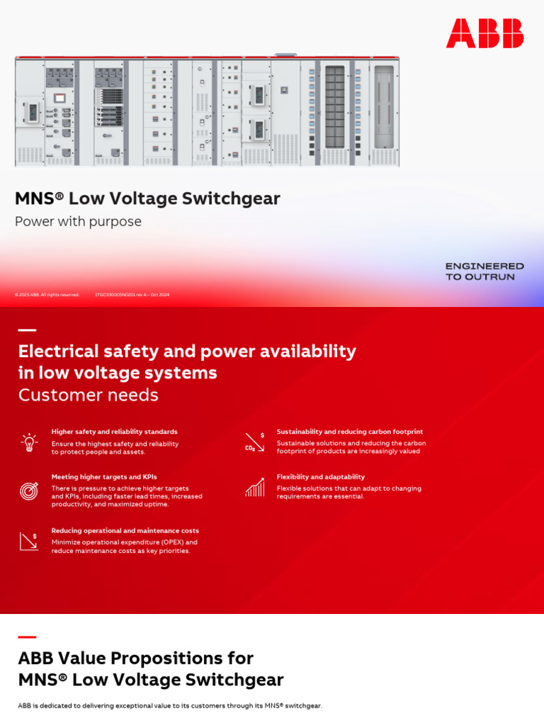 MNS Low Voltage Switchgear Solutions | PDF | Reliability Engineering ...