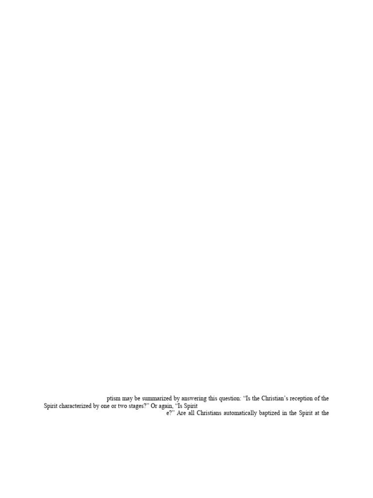 Understanding Holy Spirit Baptism | PDF | Baptism With The Holy Spirit ...