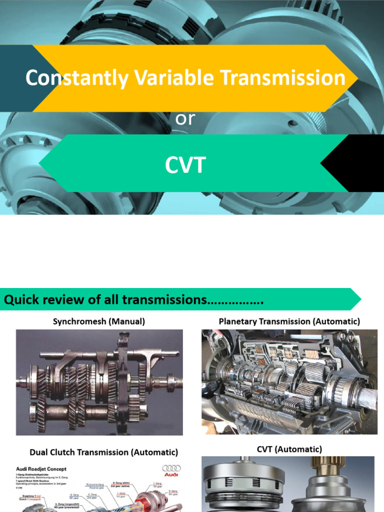 Understanding Constantly Variable Transmissions | PDF | Belt ...