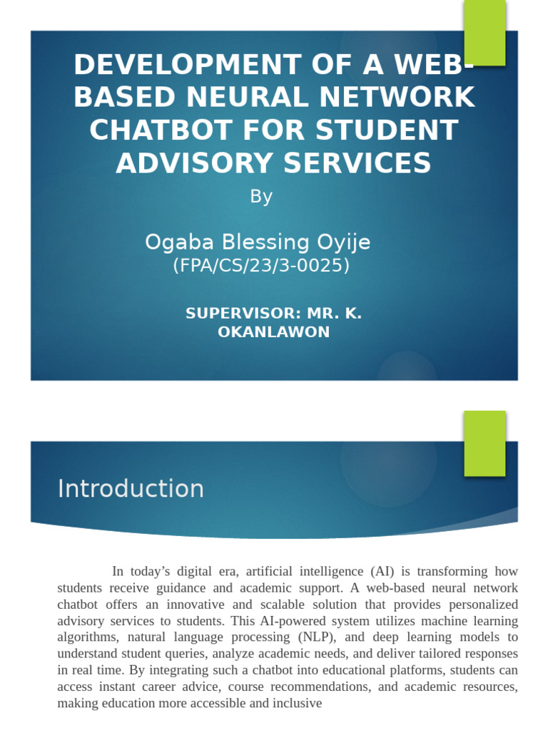 Web-Based Neural Network Chatbot for Students | PDF | Artificial ...