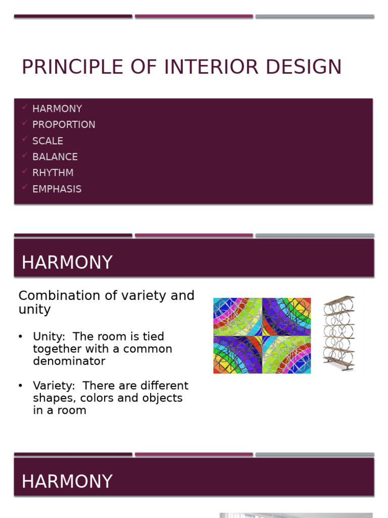 2.principle of Interior Design | PDF | Symmetry | Harmony