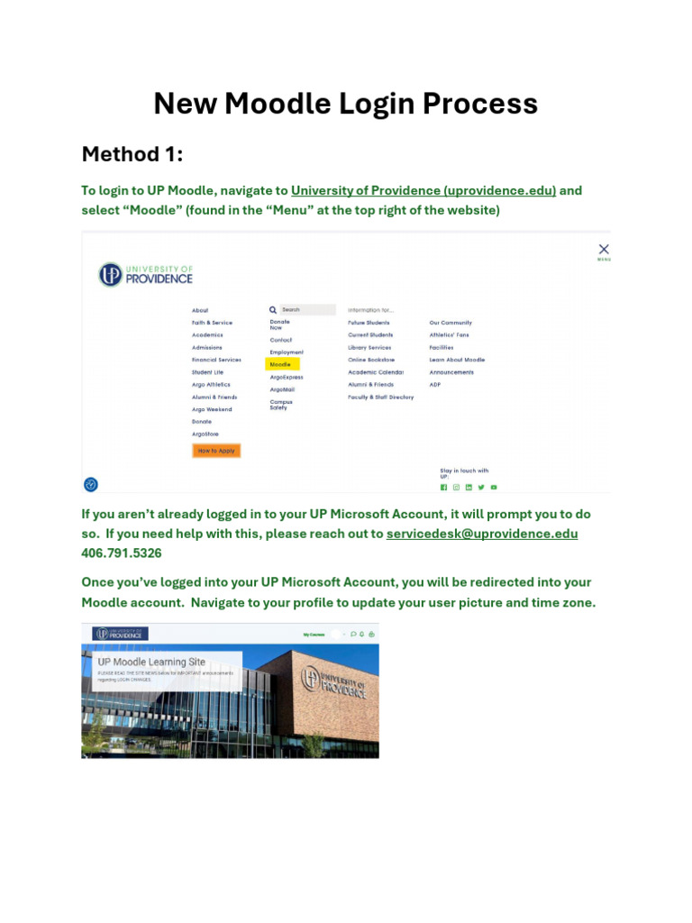 Moodle Login Process (1) | PDF