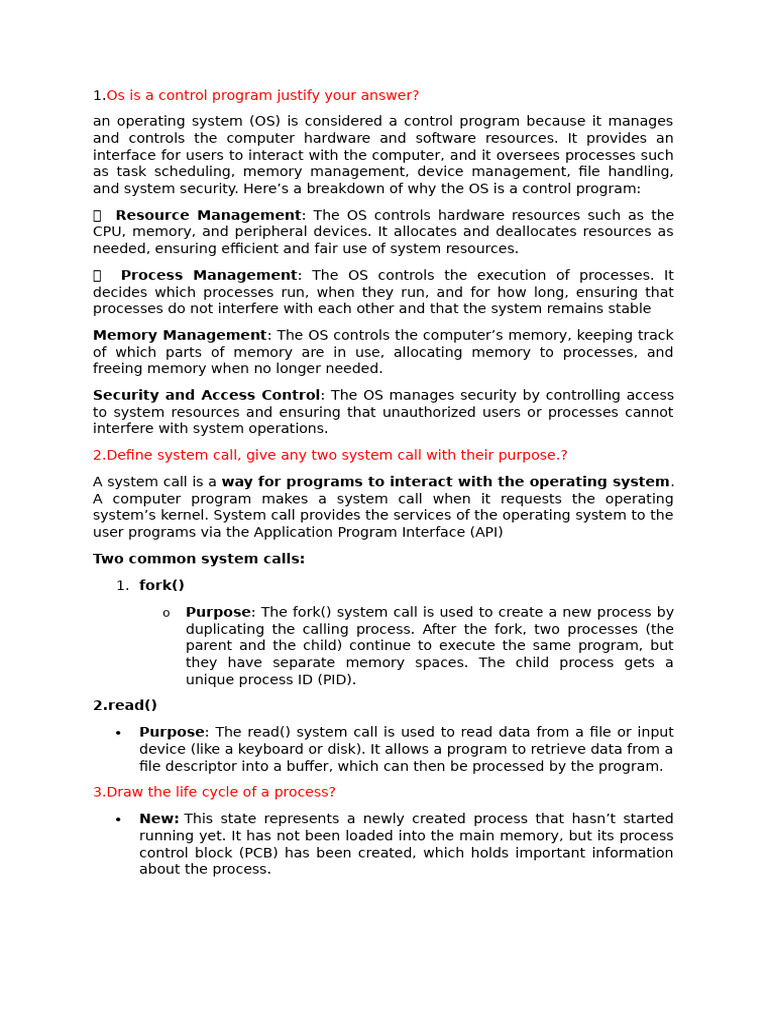 Understanding Operating System Functions | PDF | Operating System ...