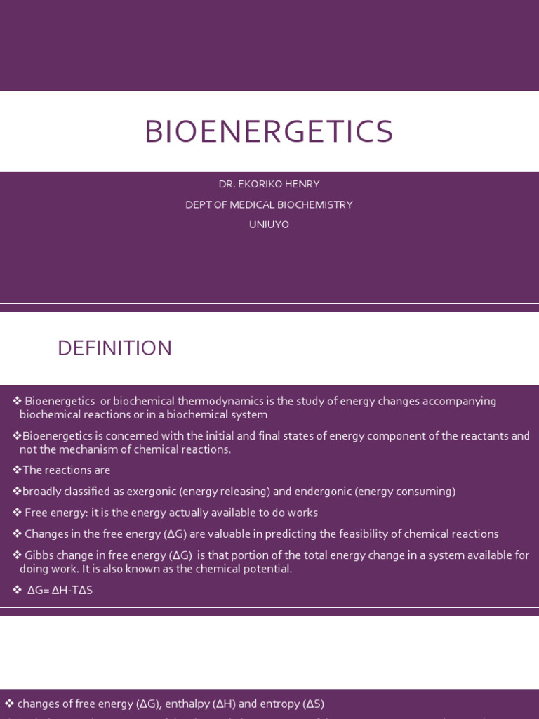 Bioenergetics For Medical Student | PDF | Electron Transport Chain ...