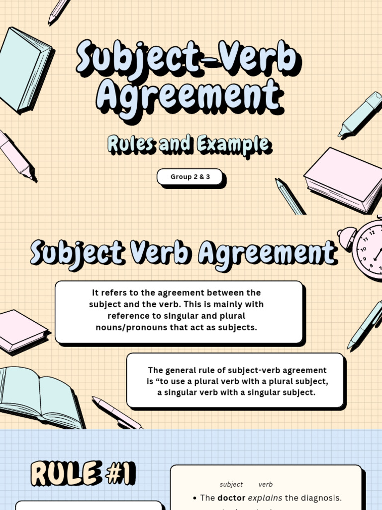 Subject-Verb Agreement Rules Explained | PDF | Grammatical Number | Plural