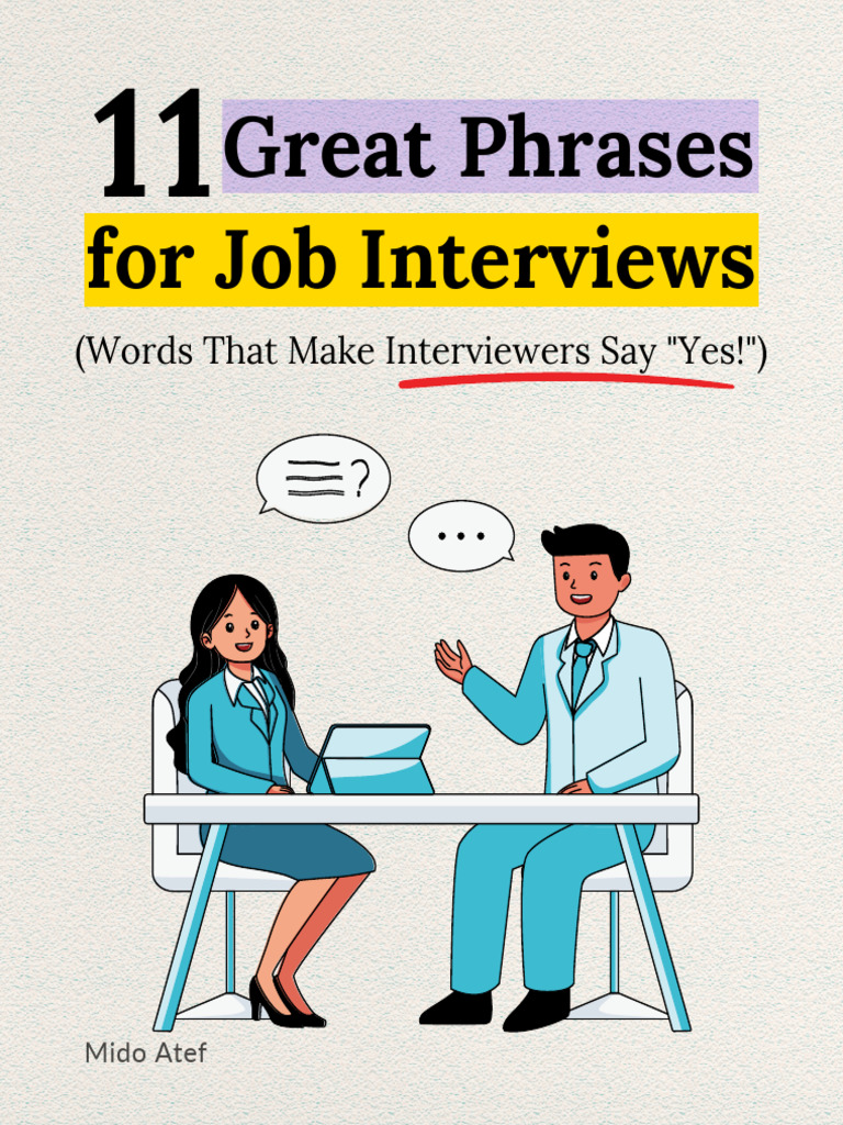 Key Phrases for Successful Interviews | PDF | Mindset | Cognitive ...