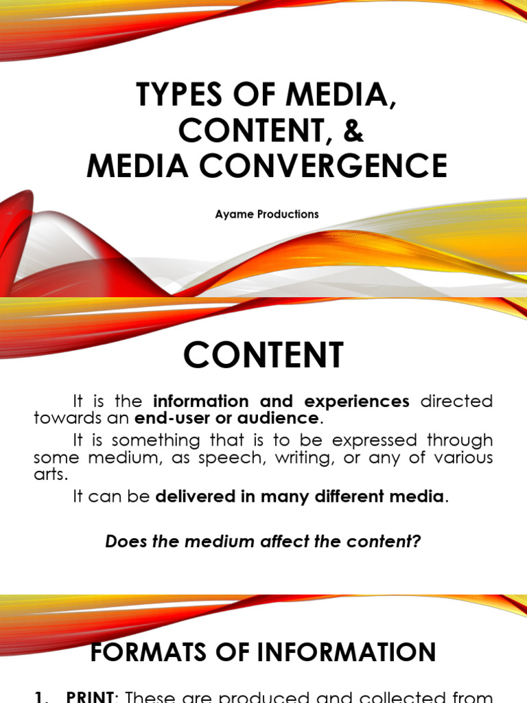 Understanding Media Convergence Types | PDF | Video | Sound Recording ...