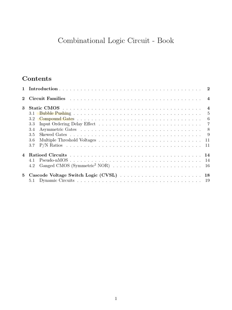 Ganged CMOS Logic Circuits | PDF | Logic Gate | Cmos