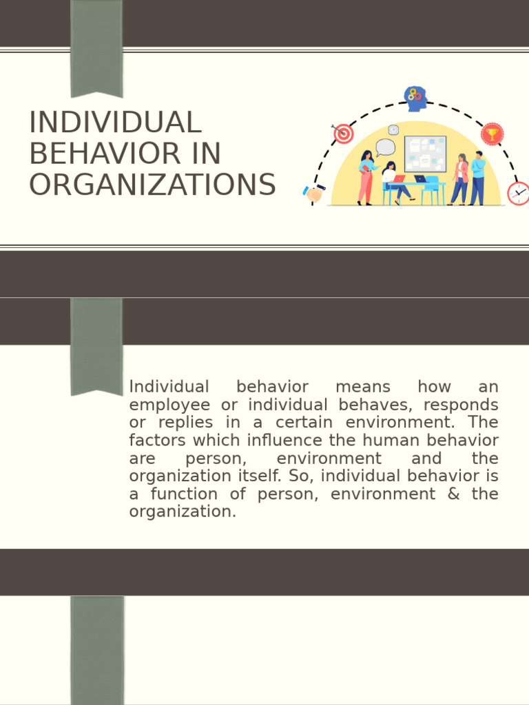 Individual Behavior in Organizations | PDF | Employment | Value (Ethics)