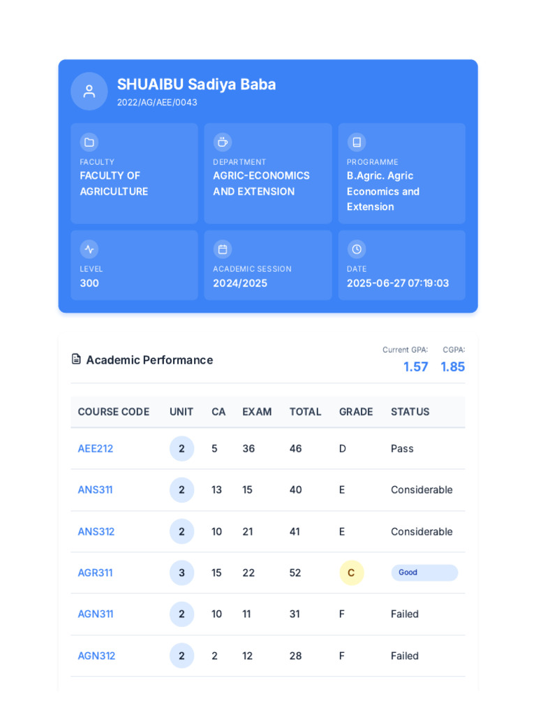 Student Result | PDF